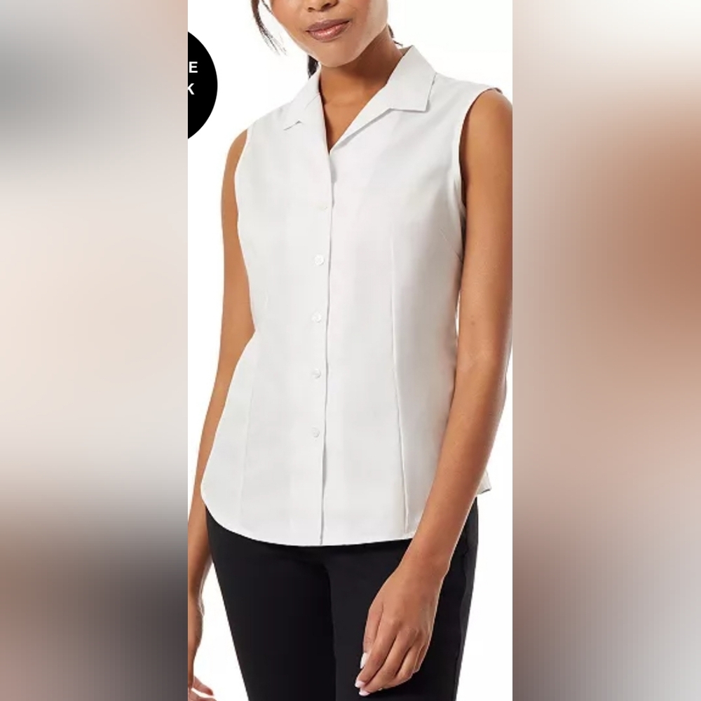 Jones New York White Sleeveless Top